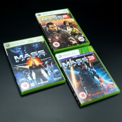 Mass Effect 1, 2 & 3 - Xbox 360 - 3 x Spiele - 2 x Anleitungen - v.gut - getestet