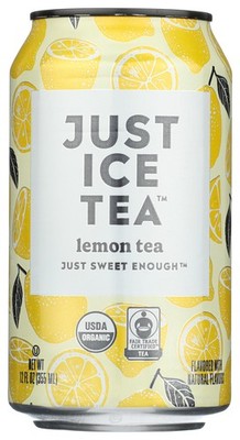 Just Ice Tea Lemon 12 Fl Oz Can Organic Fair Trade Coffee