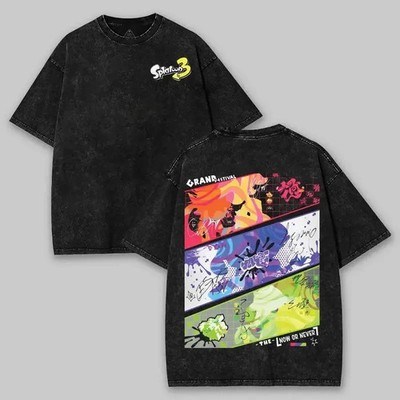 Splatoon 3 Cotton Unisex Round Neck Anime T-Shirt