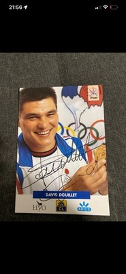 Judo Postcard David Douillet Autograph Signature Dedication