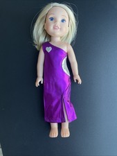 Purple Long Gown Dress Doll Clothes 14  Wellie Wisher, Kindness Club RRFF