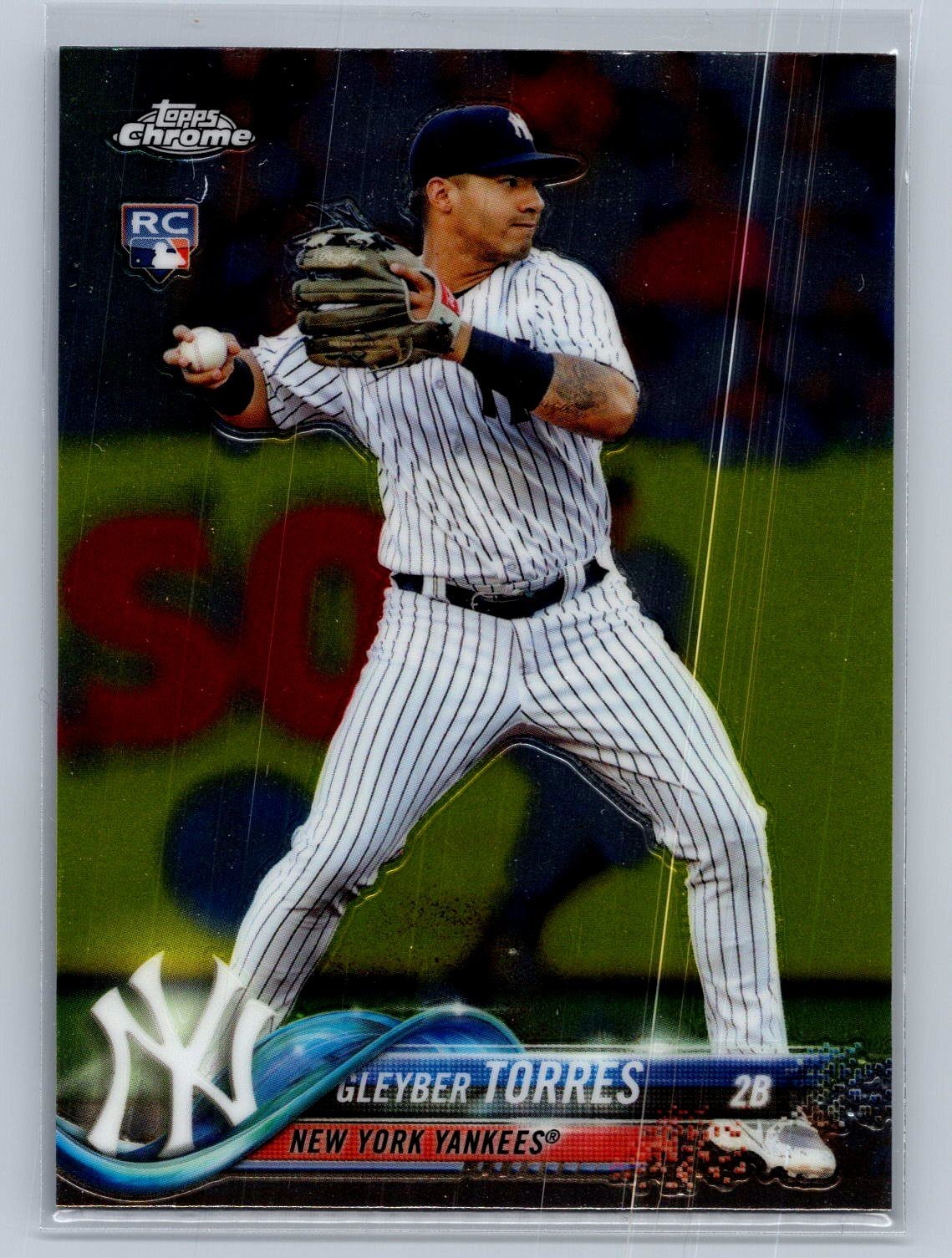 Gleyber Torres New York Yankees 2018 Topps Chrome RC Baseball Card HMT26