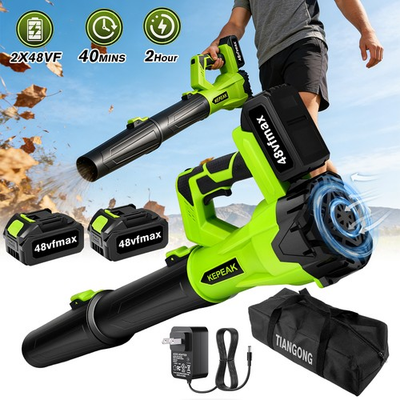 #ad 21V 440W Electric Leaf Blower Cordless Battery Power Lawn Leaf Blower 33000RPM $47.36