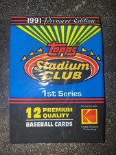 1991 Topps Stadium Club Series 1 Premiere Ed. Baseball MLB Sealed Pack 12 Cards