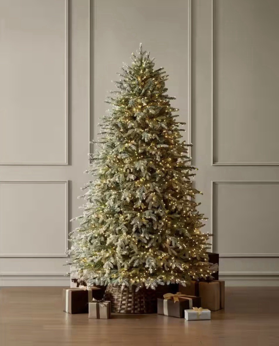 7.5 Ft Grand Duchess Twinkling FULL Balsam Fir LED Flocked