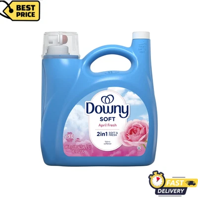 Downy Liquid Fabric Softener April Fresh Scent 140 fl oz 190 Loads Laundry Use