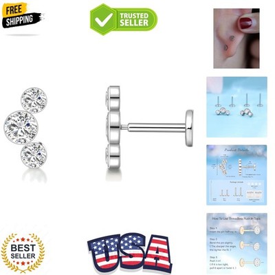 G23 Hypoallergenic 18g Flat Back Stud Earrings | F136 Implant Grade Titanium ...