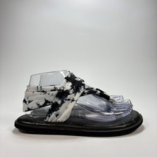 Sanuk Yoga Sling 2 Tie Dye Black White Sandals Flip Flops 1017882 Women's Size 6