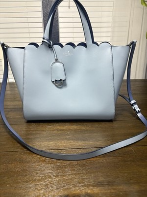 Kate Spade NY Magnolia Street Mina Blue Scalloped Shoulder Bag w/strap