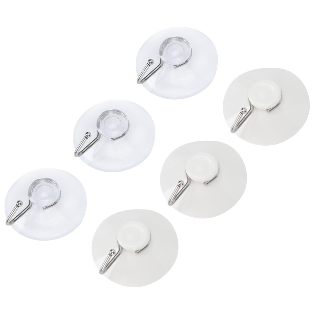 16PCS Powerful Transparent Cup Hooks Non-marking Self Adhesive Hook