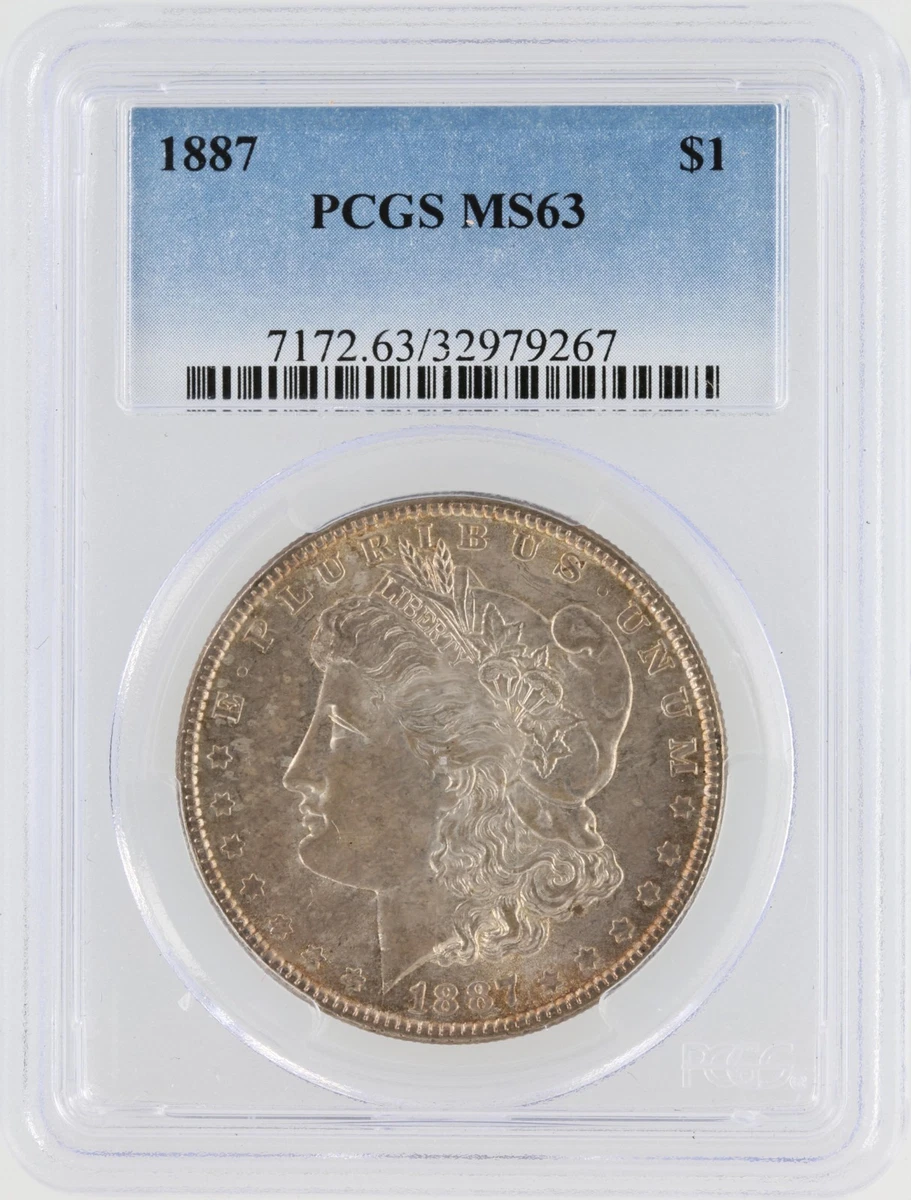 1887年 MORGAN SILVER DOLLAR アメリカPCGS MS63 1887 Morgan Silver