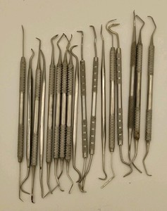 17 Piece Stainless Steel Dental Picks, Scrapers, Sculpting Tools, Unbranded