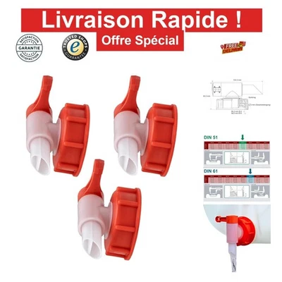 ISOLATECH Robinet de Vidange pour Jerricans 5L 10L DIN51 - Photo 1/4