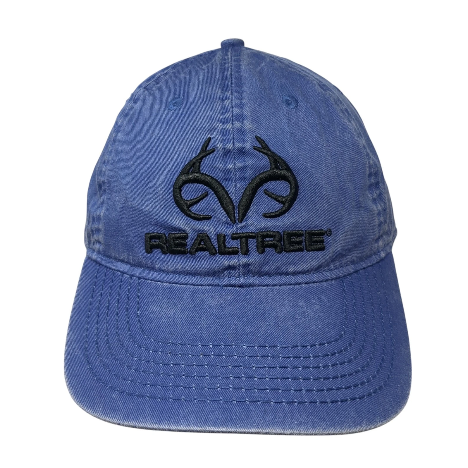 Realtree Slideback Baseball Cap Blue One Size Adjustable Embroidered Outdoor Cap