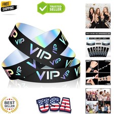 500 Pack VIP Plastic Wristbands Bracelets Party for Events VIP Custom Wristba...