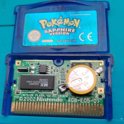 Sehr guter Zustand Original Nintendo Pokemon Saphir Gameboy Advance GBA PAL UK NEUE BATTERIE  