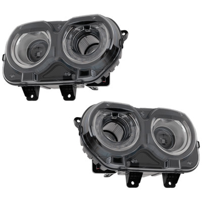 Headlights Driving Head lights Headlamps Set of 2  Driver & Passenger Side Pair