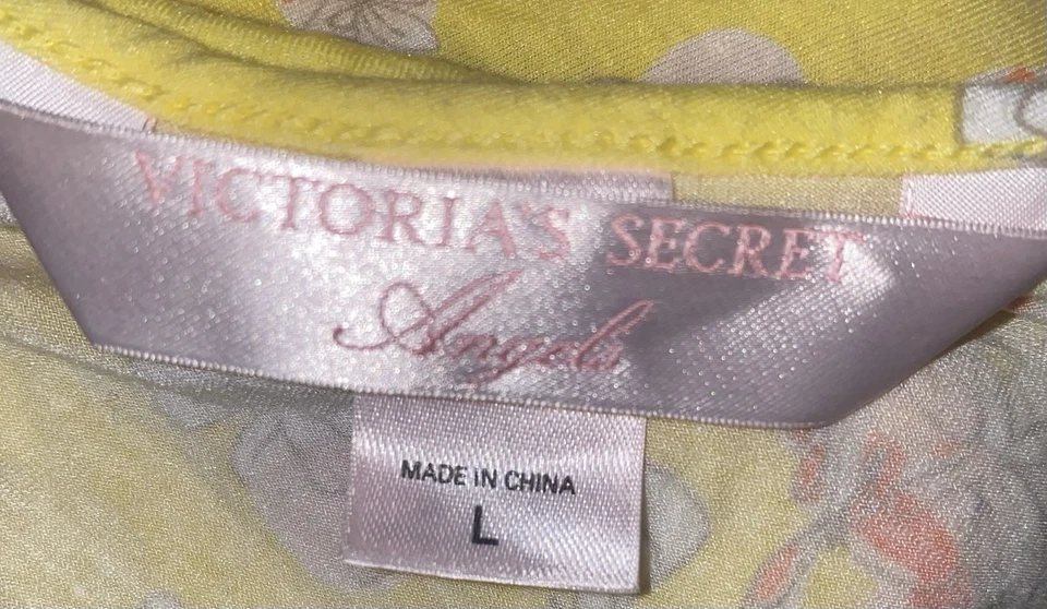 Vestido Babydoll Coqueta De Colección Y2k Victoria’s Secret Talla L Para Mujer Amarillo Floral Foto 3 de 3