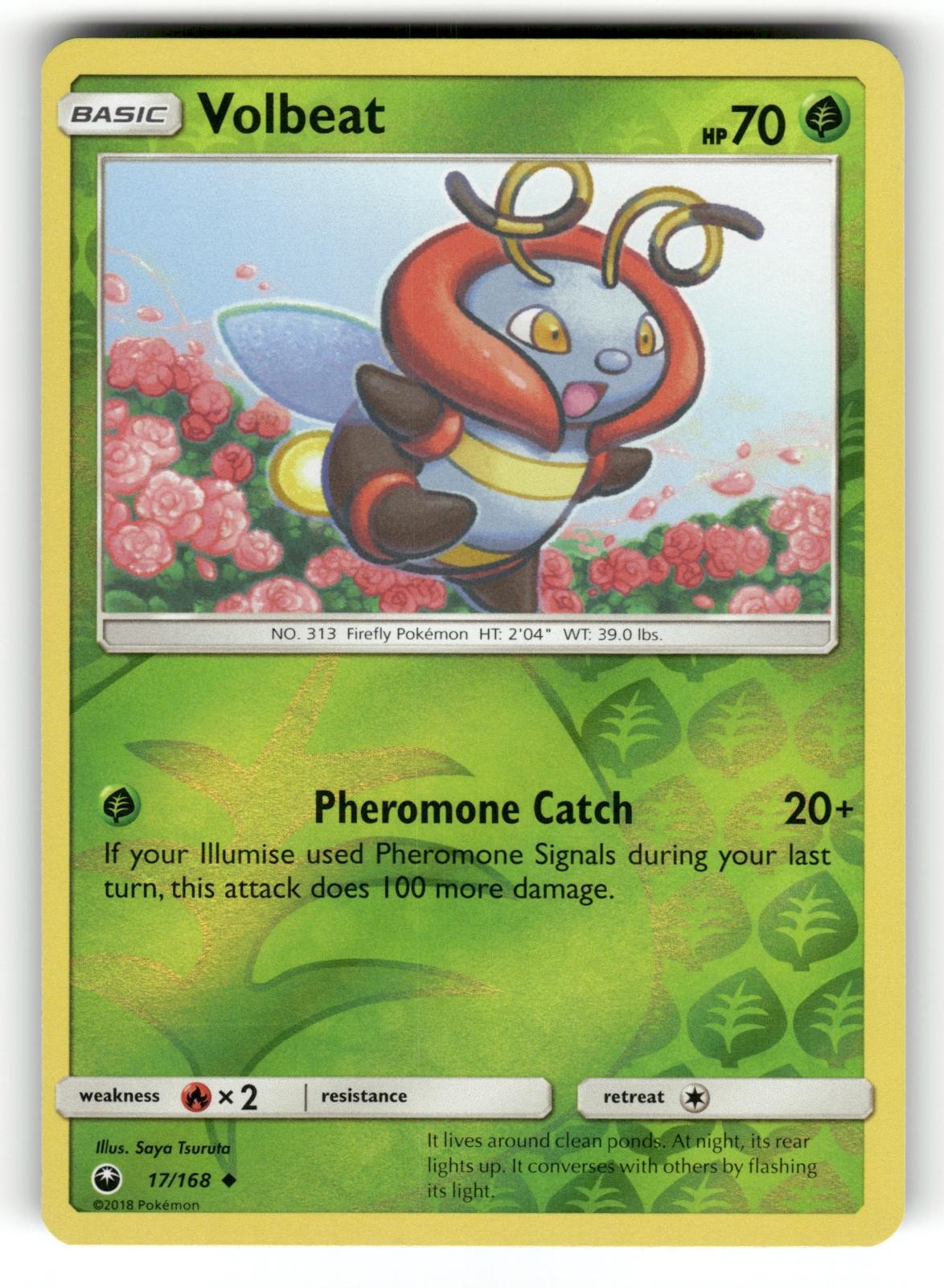 Volbeat NM 17/168 Reverse Holo Celestial Storm Pokemon Uncommon