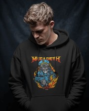 Megadeth Hoodie Vintage Metal Band Logo Pullover Sweatshirt Gift