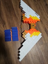 NERF Minecraft Sabrewing Motorized Blaster Bow W/Dart Clip Darts Tested.