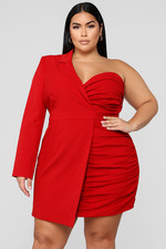 Fashion Nova Women’s Celebrity Toast Blazer Mini Dress – Red, Size XL – NWT