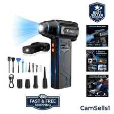 Compressed Air Duster, 180000RPM Super Power Cordless Electric Air Duster wit...