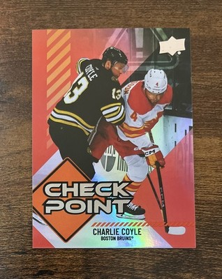 2024-25 Upper Deck Series 1 Check Point Orange /99 Charlie Coyle #CP-18 Bruins