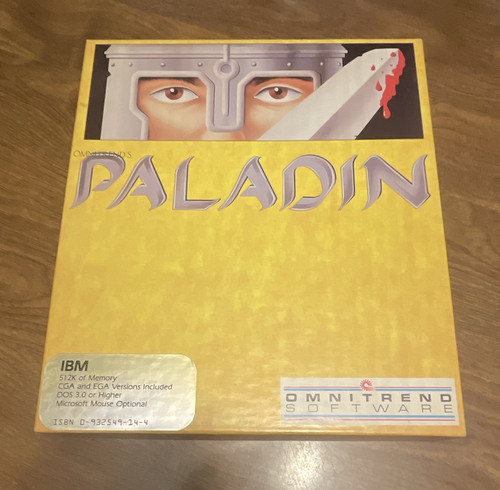 Omnitrend Software Omnitrend's Paladin Game DOS 3.0+ 5.25" Floppy Complete
