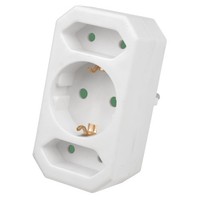 Heitech 3Fach Steckdosenadapter Zwischenstecker Mehrfachstecker TÜV-Zeichen