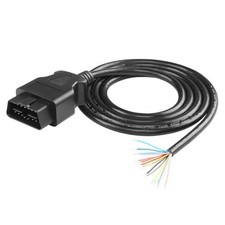 OBD2 OBDII 16Pin Male Connector to Open Pigtail Wire, 5ft 1.5m OBD Diagnostic