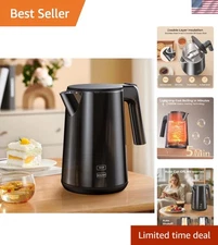 Electric Kettle 1.0L 1200W, 7 Temp Settings, 4H Keep-Warm, Fast-Boil Stainles...