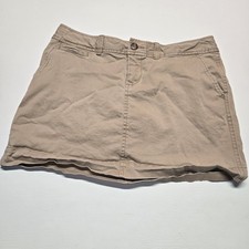 Vintage Women's 2009 Old Navy Chino Mini Skirt Beige Stretch  Waist 30 