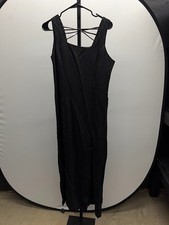 DBY Vintage Black Square Neck Maxi Dress