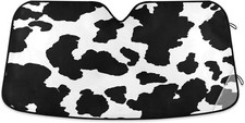Foldable Car Windshield Sun Shade, Funny Cow Visor Protector for Blocks UV Rays