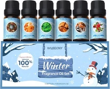Winter Essential Oil for Diffusers Home, Holiday Fragrance Oils Set, Scented Oil