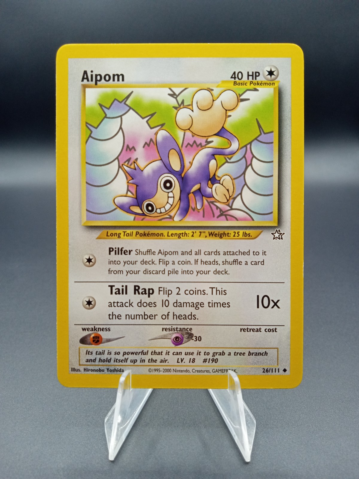 2000 Pokemon Neo Genesis Aipom #26 Extremely LP