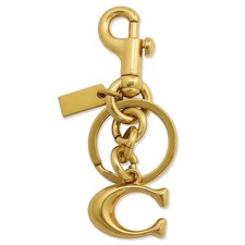 Golden Bag Charms C for Handbags, C Initial Purse Charm Keychain, Wallet