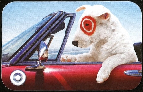 Target Card Dog TARGET COLLECTIBLE GIFT CARD 2006 DOG DRIVING CAR #0830 CORPORATE ...