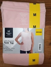 Members Mark Medium Esstentials Tank Top Womens Basic Casual Pink Casual Pima 