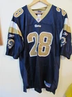 Marshall Faulk St Louis Rams #28 Blue Authentic Football Jersey Size 52