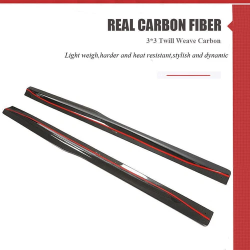 Carbon Fiber Side Skirts Extension Lip Spoiler for BMW F80 M3 F82 F83 M4 2014-19 - Foto 2 di 11