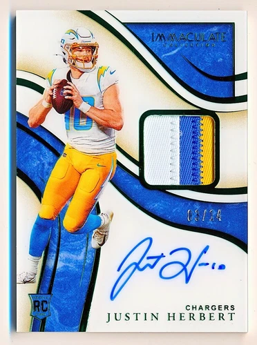 2020 Immaculate Justin Herbert RPA FOTL Patch Autograph Rookie Rc #ISP3 (03/14)