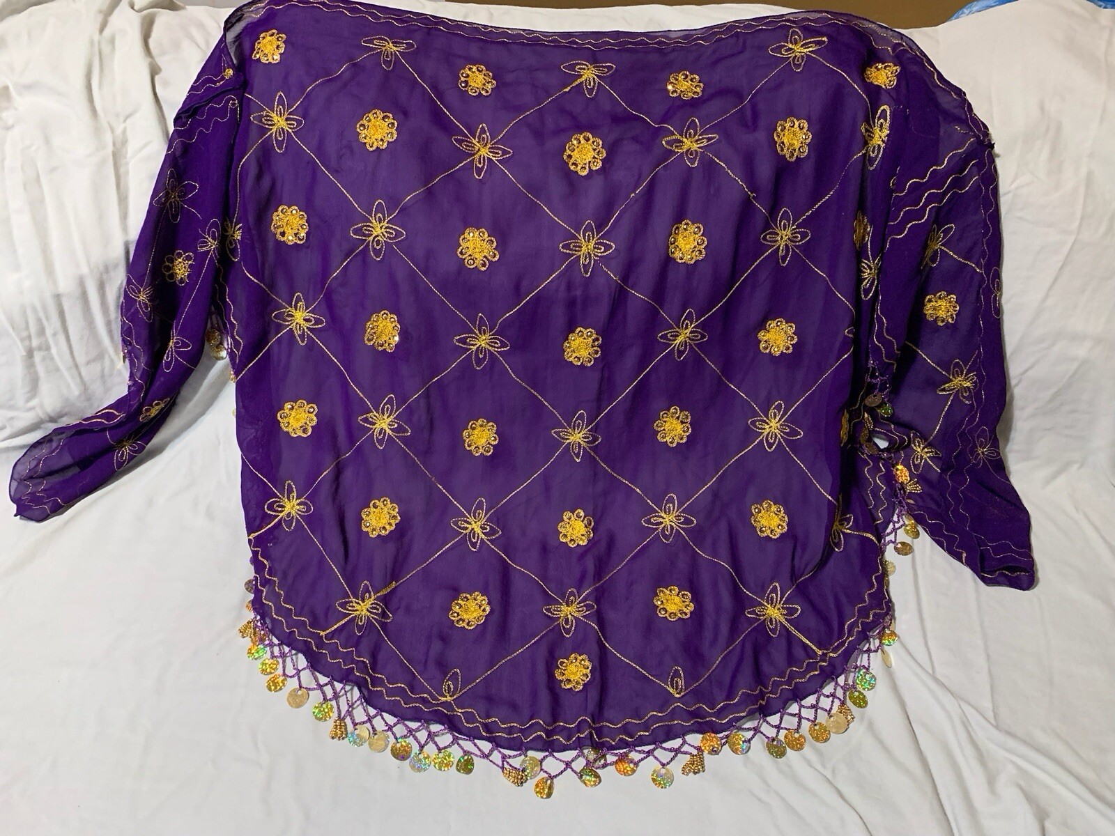 Purple Tie Dye 3-Piece Belly Dance Performance Co… - image 4