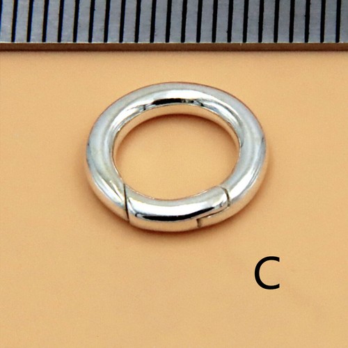 Silber ovale runde Schnalle für Halskette Armband Schnalle Schlüsselring Haken - Picture 15 of 16