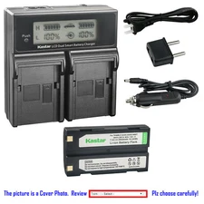 Kastar DLi1 Battery LCD Dual Fast Charger for Trimble 38403, 5700, 5800, 92600