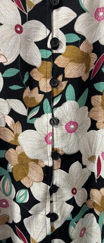 The Moon ~ Woman's Dress Black with White Hibiscus Flowers ~ Size Large ~ NWT - Picture 10 of 14