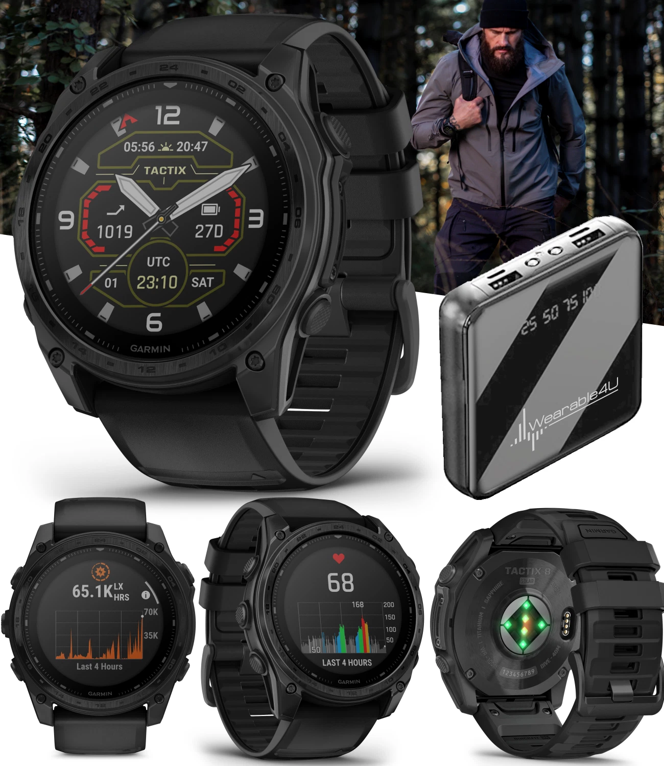 Garmin Tactix 8 51 mm Solar Premium Tactical GPS Smartwatch w