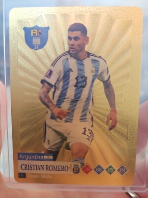 CRISTIAN ROMERO Gold Foil Soccer Card ARGENTINA Football Team Tottenham Hotspur 