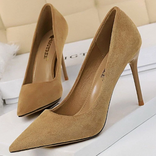 Sexy Damen-Pumps spitz zulaufend dünne High Heels modische Stilettos Partyschuhe - Bild 2 von 29